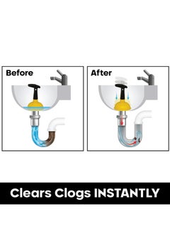 Generic Compact and Powerful Mini Sink Plunger Set, 2 Unclogging Tools for Bathroom, Kitchen, Shower, and RV Drains  - Image 4