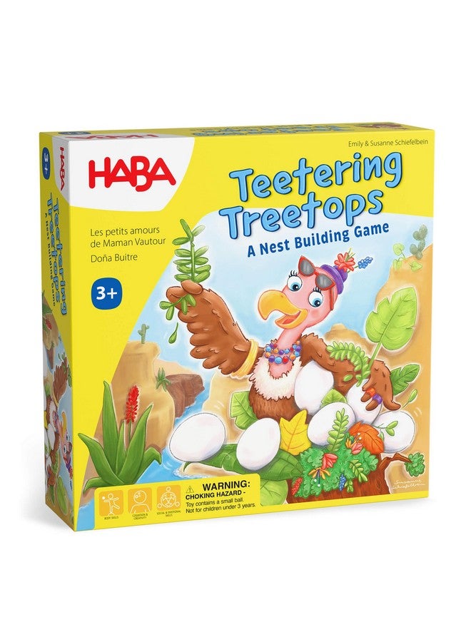 HABA Teetering Treetops Stacking Game: Perfect Dexterity Board Game for Kids Ages 3 and up, Engaging Bird-Themed Board Games for Family Night - Image 1