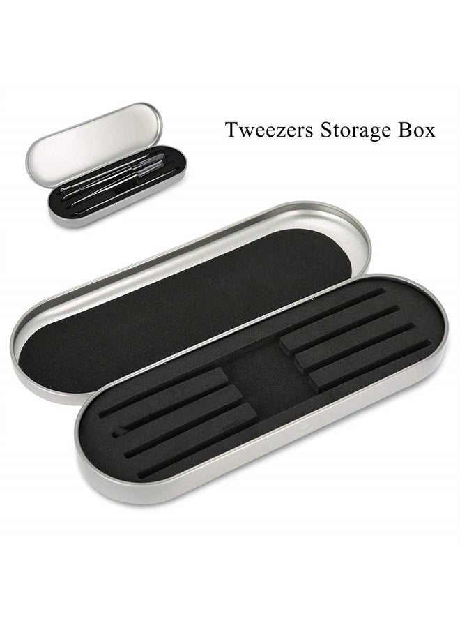 Sonew Professional Storage Box for Eyelash Extension Tweezers Organizer Case Eyelash Eyeliner Pencil Case Organizer Makeup Tools(Silver) - Image 5