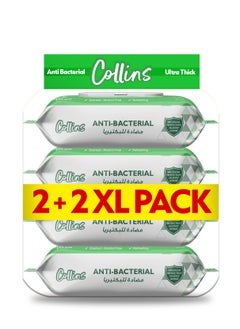 Collins Collins Anti-Bacterial Wipes 72 Sheets Per Pack 4 Pieces Bundle Total 288 Wipes  - Image 1