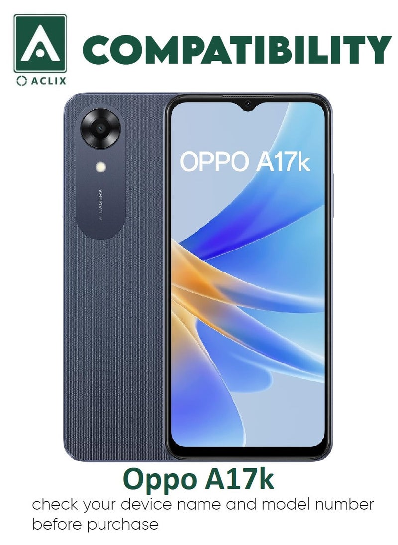 ACLIX 4 Pieces Antistatic ESD Dustproof Premium Quality High Definition Tempered Glass Screen Protector Designed For Oppo A17k - Image 3