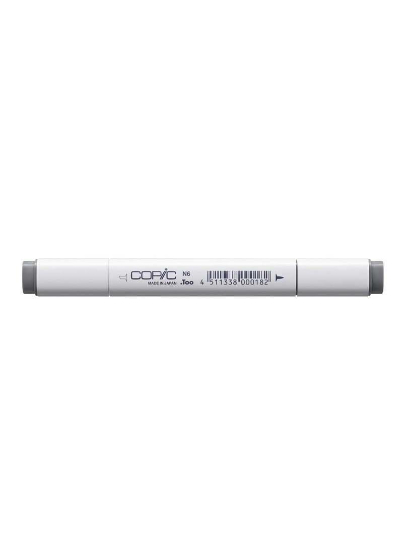 COPIC Copic Marker with Replaceable Nib, N6-Copic, Neutral Gray  - Image 1