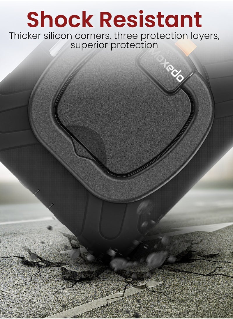 Moxedo Moxedo Heavy Duty Shockproof Rugged Protective Colorful Case with 360 Rotating Kickstand and Shoulder Strap for Kids Compatible for iPad Mini 4 / 5 - Black  - Image 5