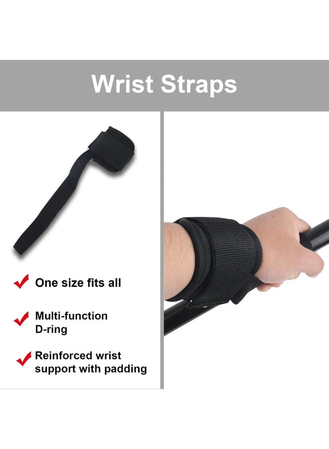2pcs Wrist Straps for Weightlifting with D-Ring, Padded SBR Material for Deadlifts, Cable Machine & Gym Workout (13 inch Length) - Image 4