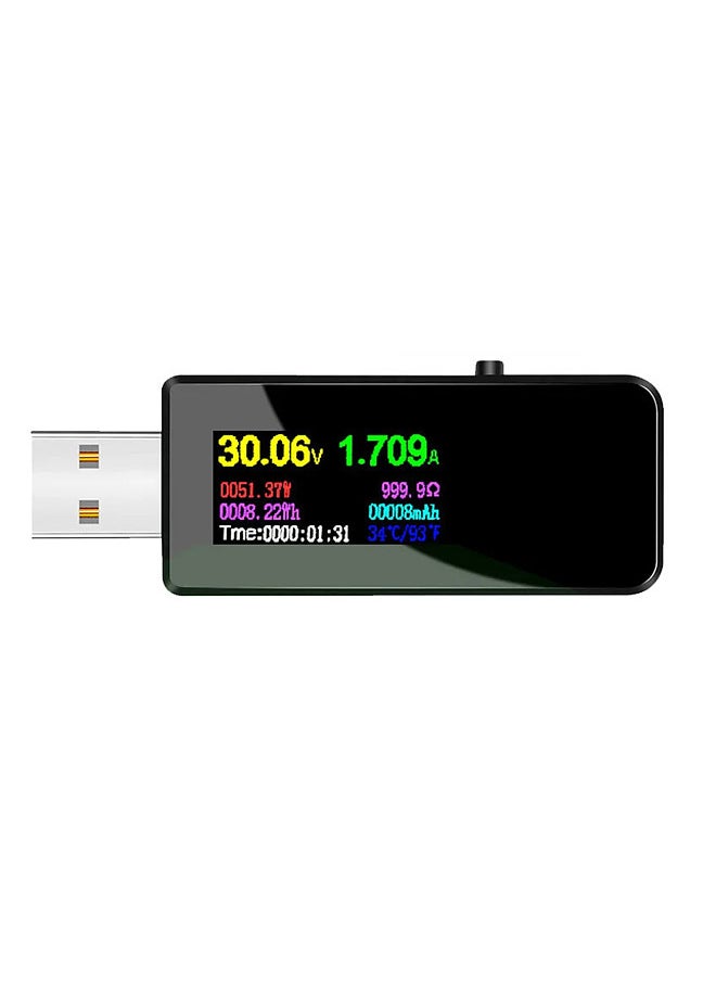 Generic 13 in 1 USB Tester Current Voltage Indicator Color LCD Display USB Tester Electric Ammeter Power   Meter Charge DC Digital Multimeter Voltmeter Wattmeter Portable High-Precision USB Tester  - Image 1
