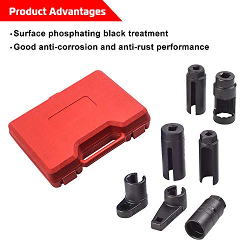 A ABIGAIL 7PCS Oxygen Sensor Socket 22mm (7/8 in), 27mm, 29mm fits All Vehicle O2 Removal and Installation Universal Puller and Removal Tool - Image 4