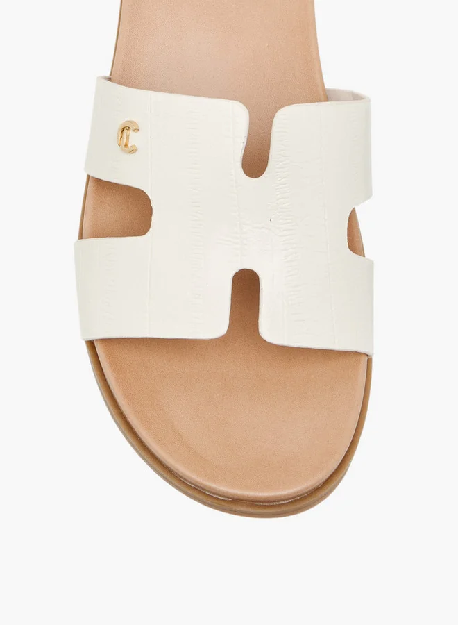 Le Confort Women's Textured Slip-On Flat Sandals