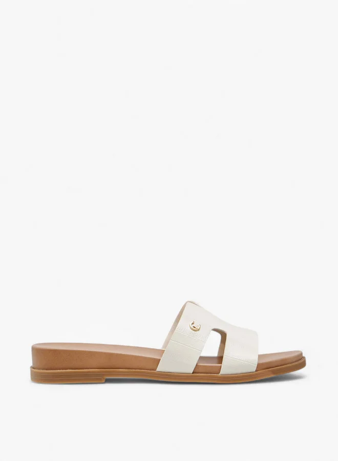 Le Confort Women's Textured Slip-On Flat Sandals