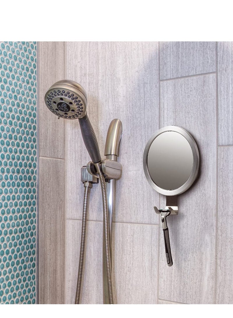 Barakah Shower Mirror Fogless for Shaving with Razor Holder, Powerful Lock Suction - Image 2