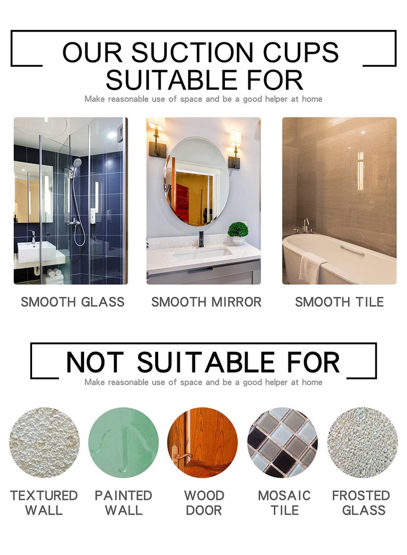 Barakah Shower Mirror Fogless for Shaving with Razor Holder, Powerful Lock Suction - Image 3