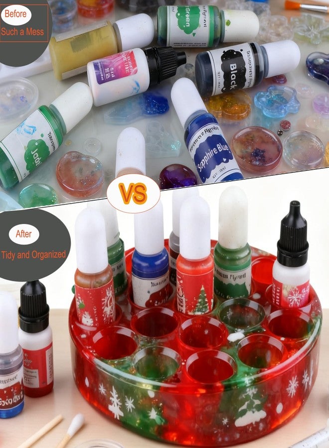 F FYJS Epoxy Resin Pigment Organizers Resin Mold, Multi-Slot Resin Colorant Rack Silicone Casting Mould, Jewelry Dye Essential Oils Storage Holder Mold,Home Decor - Image 3