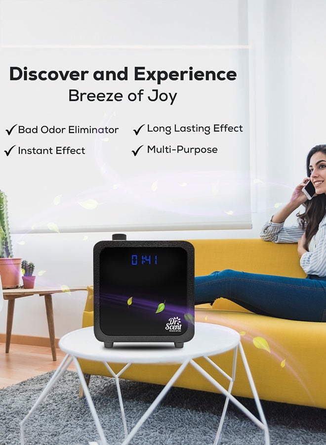 Dr Scent Breeze of Joy Essential Oil Small Diffuser Fragrance Machine, Supporting Mobile APP (Black) - Image 4