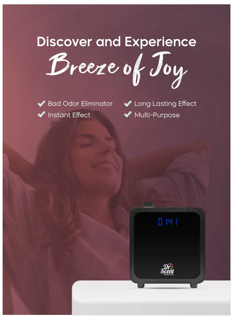 Dr Scent Dr Scent Breeze of Joy Essential Oil Small Diffuser Fragrance Machine, Supporting Mobile APP (Black)