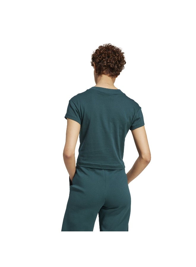 Adidas W Fi Sl Bb Tee Green Training T-Shirts For Women XS  - Image 3