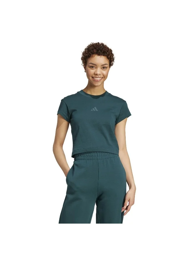 Adidas Adidas W Fi Sl Bb Tee Green T-Shirt (Short Sleeve) T-Shirts For Women