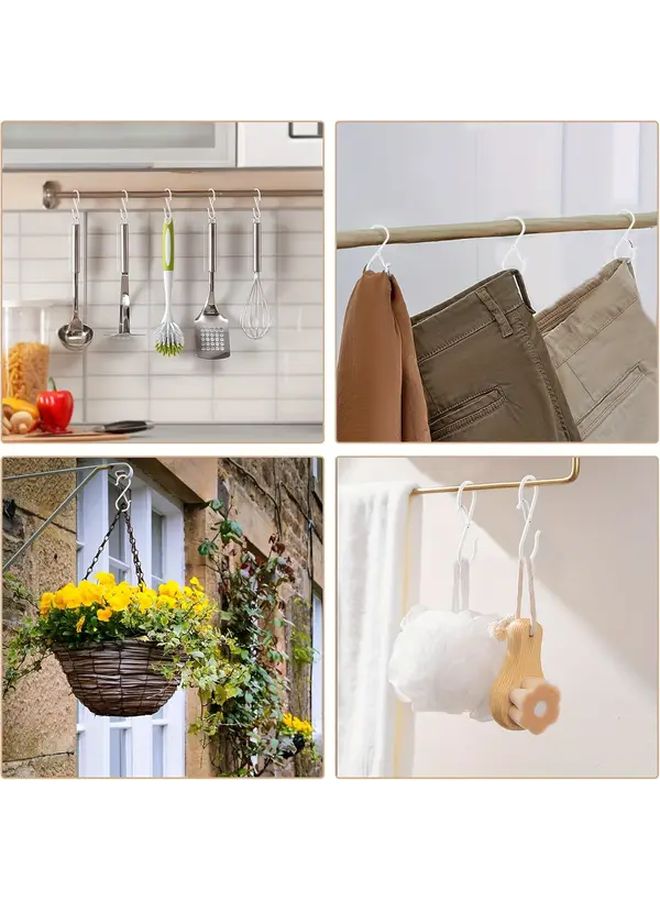 6pcs Black S Hooks No Drill Hooks for Kitchen Utensils Pots Pans Cups Plants Wardrobe - Image 4