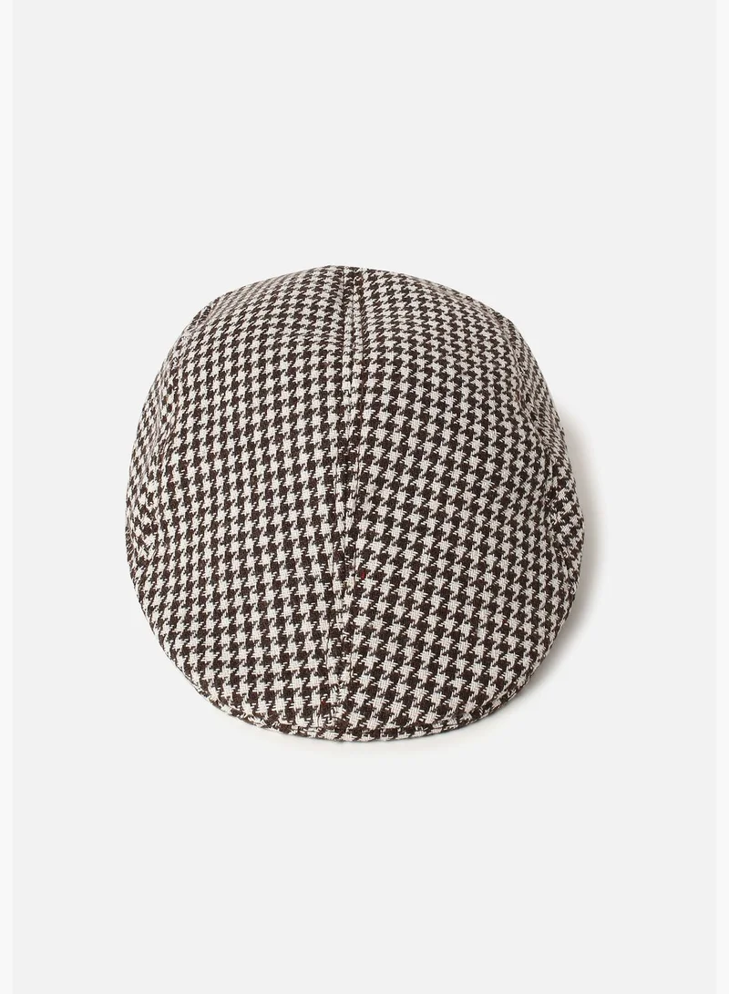 French Accent Checkered Beret Cap