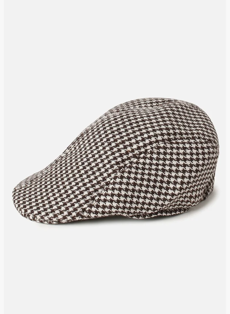 French Accent Checkered Beret Cap