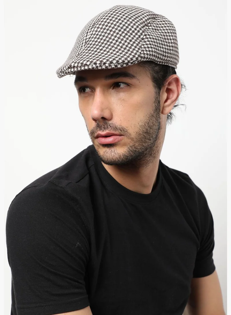 French Accent Checkered Beret Cap