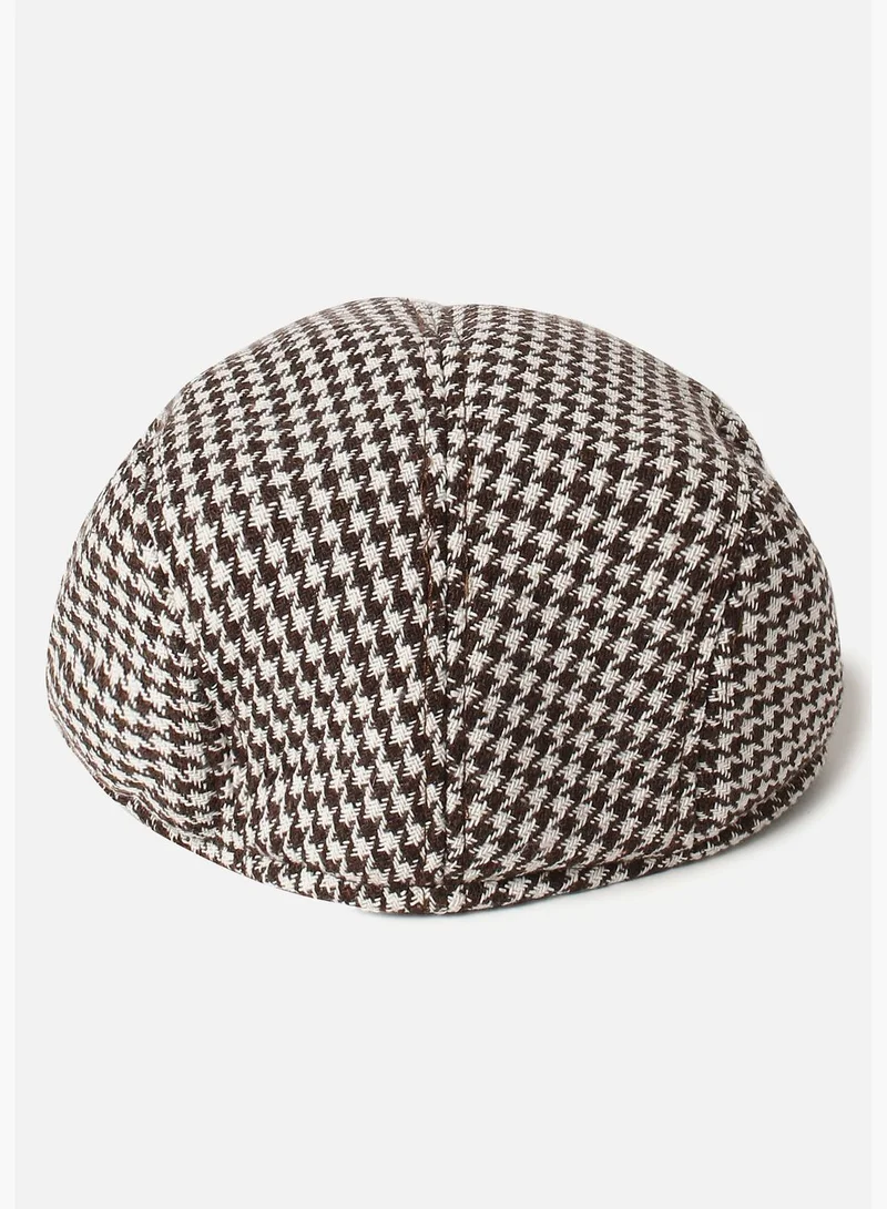 French Accent Checkered Beret Cap