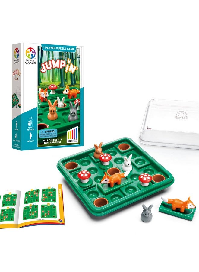 SmartGames لعبة سمارت جيمز قفز، لعبة ألغاز سفر لبناء المهارات العقلية للأطفال والبالغين من عمر 7 سنوات وما فوق، 60 تحديًا في حقيبة مناسبة للسفر. - Image 1
