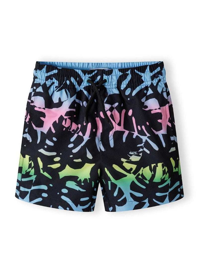 MINOTI Boys' Swim Shorts with Elastic Waist and Adjustable Drawstring - Image 1