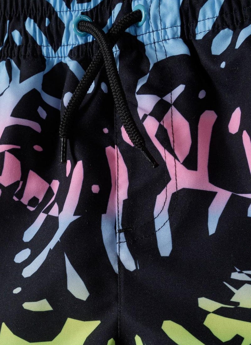 MINOTI Boys' Swim Shorts with Elastic Waist and Adjustable Drawstring - Image 3