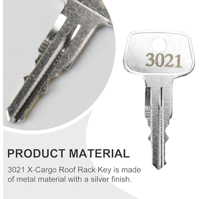 rayihni 3021 X-Cargo Roof Rack Key,Replacement Keys for Sears XCargo Karrite SportRack Carriers,XCargo Luggage Roof Key Karrite Ski Bike xcargo Carrier Skyline Sportrack XL(Code 3021-2 pcs) - Image 3