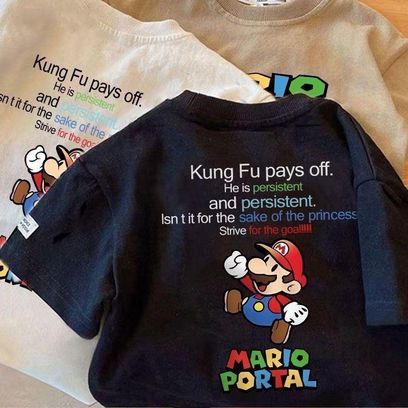 Cotton Children'S Summer Short-Sleeved T-Shirt New Korean Style Ins Baby Cartoon Printed Round Neck Half-Sleeved Top - Image 2