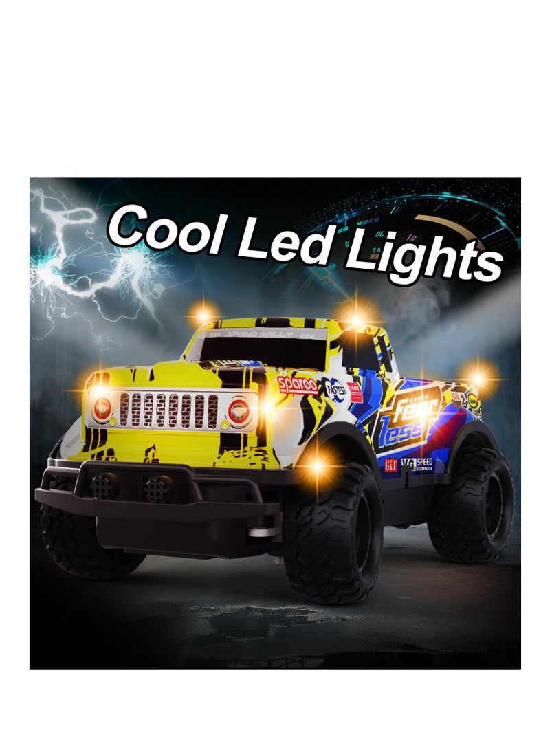 AirYoung Remote Control Car, 1/24 Scale Model Racing Car Toys, RC Car for Kids and Boys with Cool Led Lights, Hobby RC Cars Toys Birthday Gifts for 3-8 Year Old Boys - Image 4