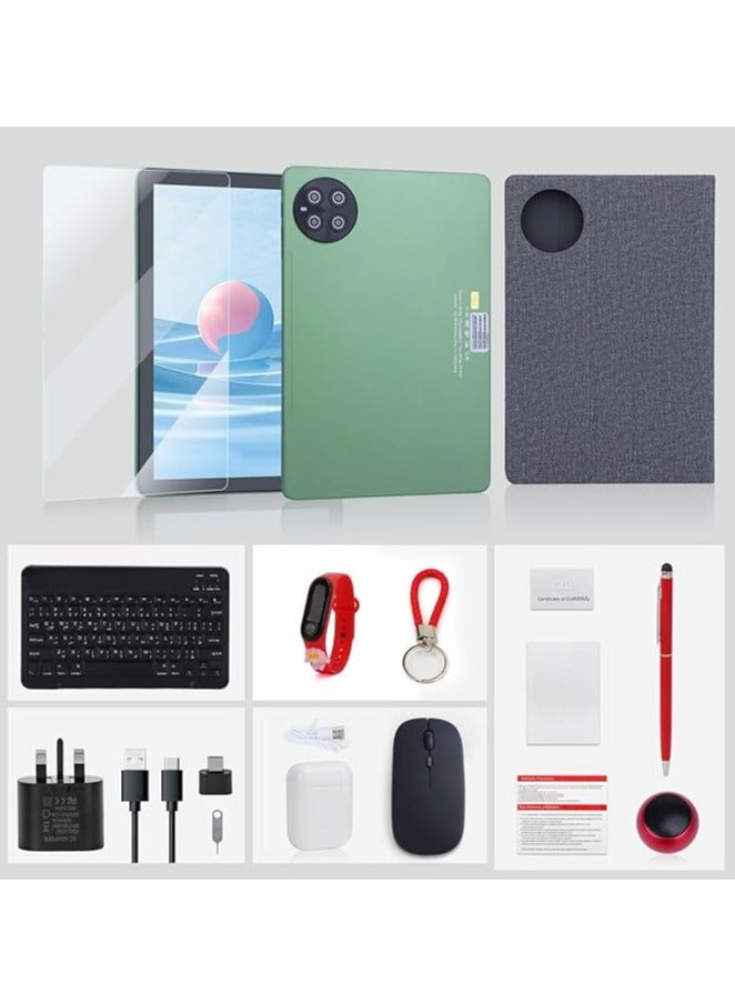 CM8800 tablet  with a 10-inch screen supports a SIM card and a 5G band Wi-Fi network with 8 GB RAM and 512 GB storage space and a large 10,000 mAh battery and works with accessories inside the box with the Android system (Green)