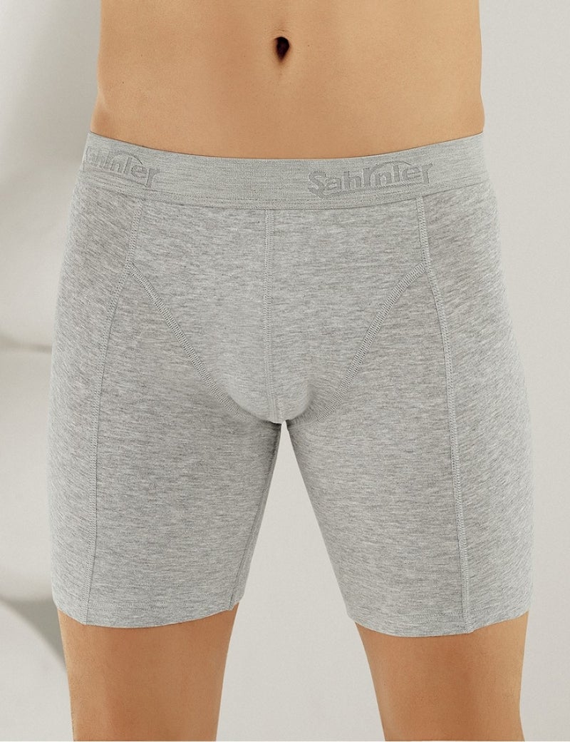 Şahinler Lycra Long Boxer Gray ME114 - Image 1
