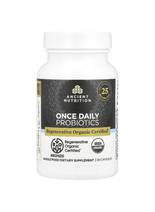 Ancient Nutrition - Ancient Nutrition, Once Daily Probiotics, 30 Capsules - Image 1