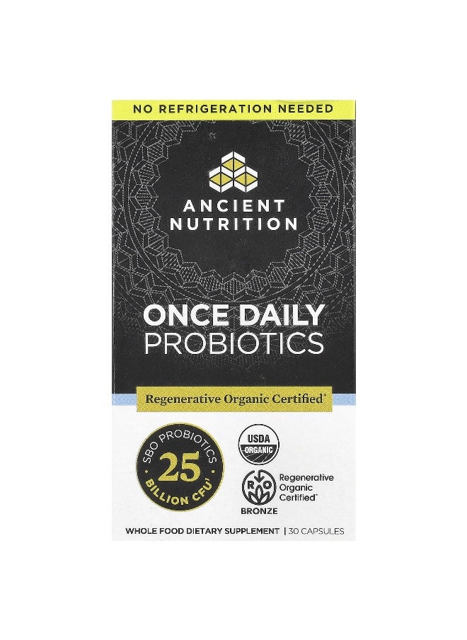 Ancient Nutrition - Ancient Nutrition, Once Daily Probiotics, 30 Capsules - Image 1