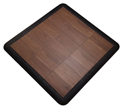 Big Floors Portable Dance Floor, Interlocking Dance Floor Tiles, Lightweight Plastic Modular Kit (3' X 3'), Dark Maple Finish, 21 Piece (9 Sq Ft) - Image 1