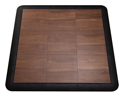 Big Floors Portable Dance Floor, Interlocking Dance Floor Tiles, Lightweight Plastic Modular Kit (3' X 3'), Dark Maple Finish, 21 Piece (9 Sq Ft) - Image 2