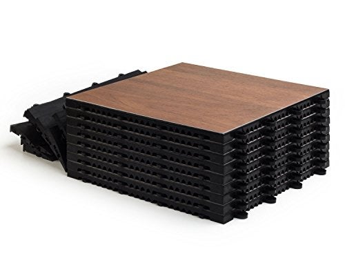 Big Floors Portable Dance Floor, Interlocking Dance Floor Tiles, Lightweight Plastic Modular Kit (3' X 3'), Dark Maple Finish, 21 Piece (9 Sq Ft) - Image 5