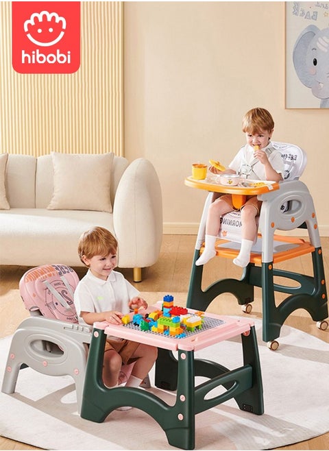 Children's Multifunctional High Chair - Orange