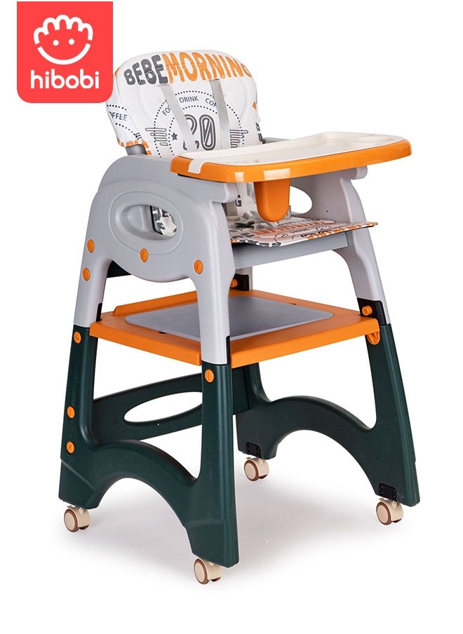 Children's Multifunctional High Chair - Orange