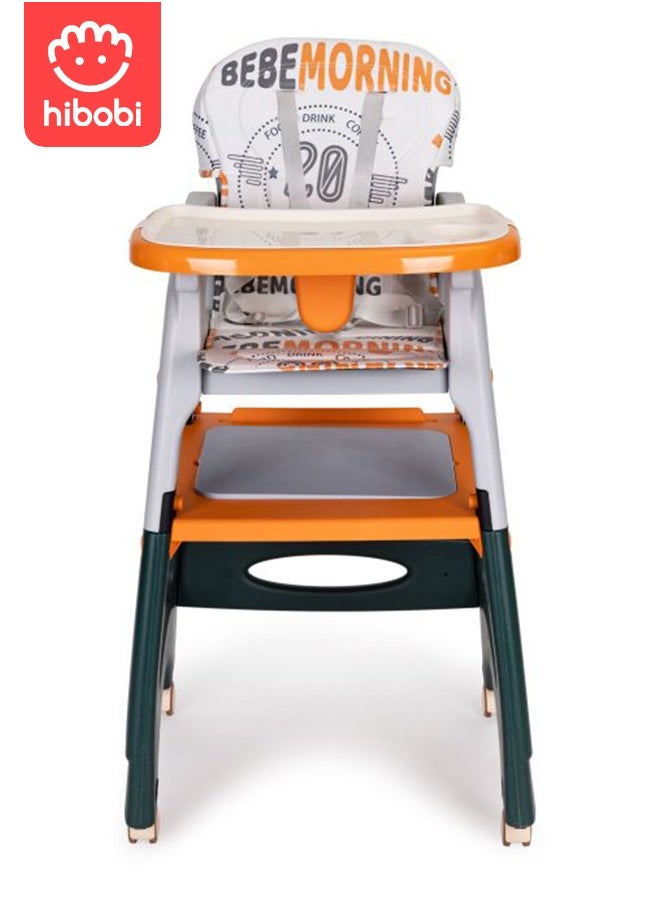 Children's Multifunctional High Chair - Orange
