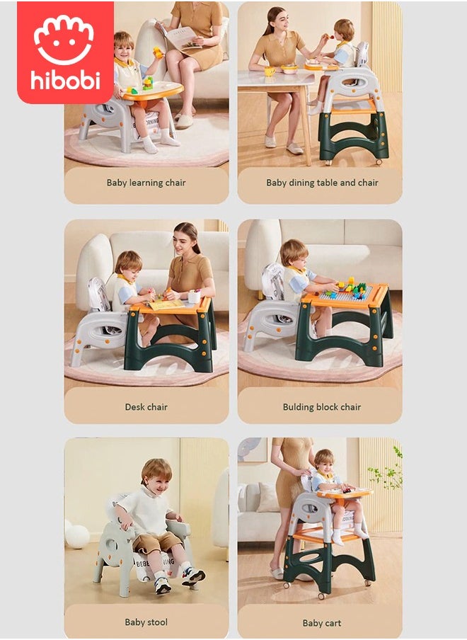 Children's Multifunctional High Chair - Orange