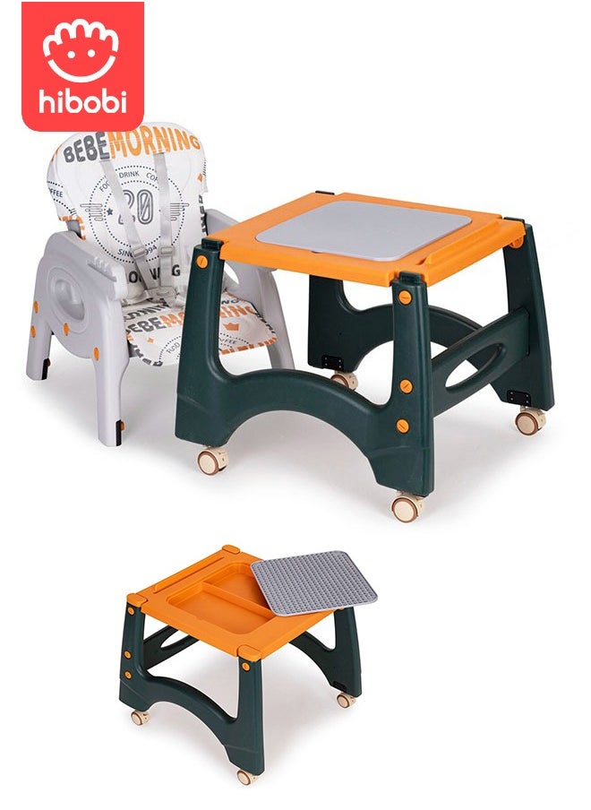 Children's Multifunctional High Chair - Orange