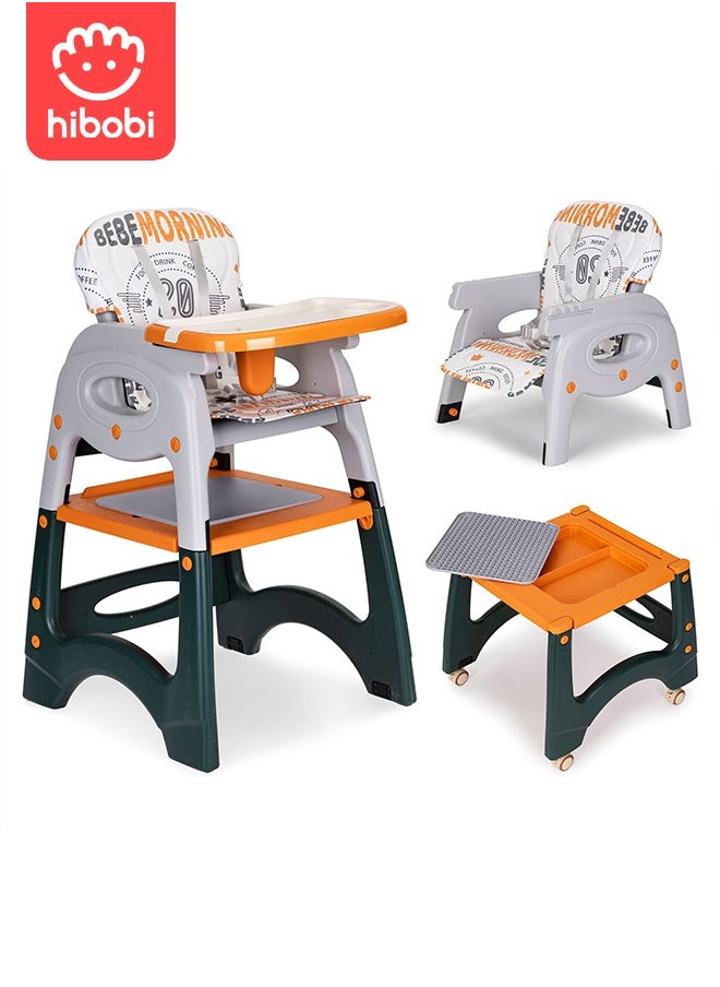 Children's Multifunctional High Chair - Orange