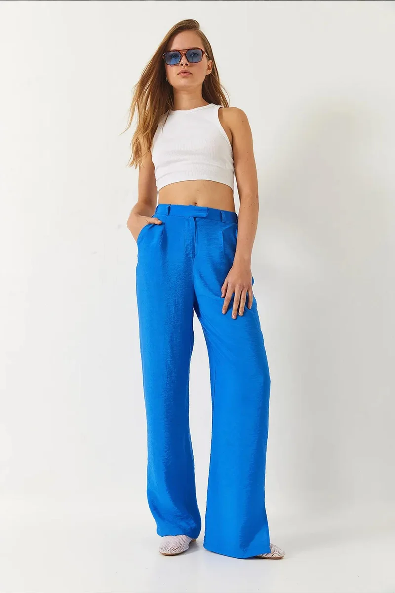 Bianco Lucci LUCCI Palazzo Pants with Pockets