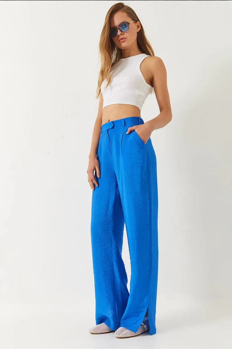 Bianco Lucci LUCCI Palazzo Pants with Pockets
