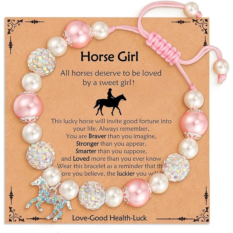 VULETO Axolotl/Horse Charm Bracelet Stuff Who Loved Horse/Axolotl Valentines Christmas Birthday Jewelry Gifts for Girls Kids Daughter - Image 1