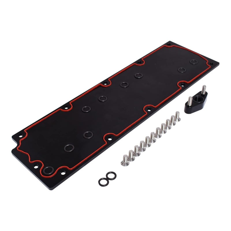 SUSUCAR LS Gen 4 IV Valley Pan Cover Plate with Gasket Black Aluminum Valley Cover for LS LS2 LS3 L99 Gen  Engine 551646 Non AFMDOD