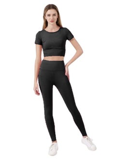 Generic Womens's Yoga Clothing Set Summer Fashion Fine Seamless Fitness Sportswear Set Two-Piece T-146  - Image 1