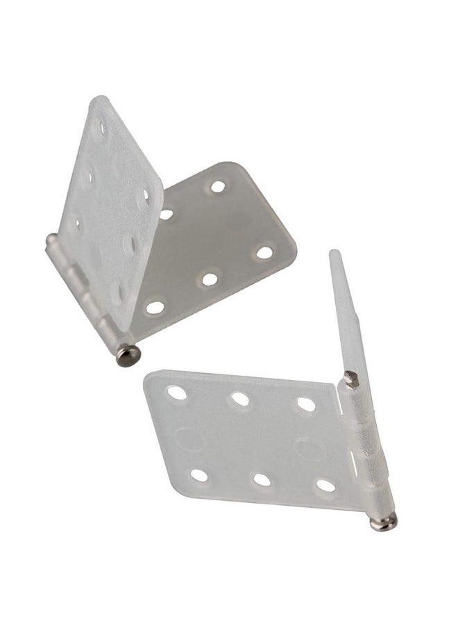 Mxfans 50Pcs 11 X 25 Mm Rc Airplane Plane Pinned Plastic Hinge Rc Airplane Parts Replacement White  - Image 3