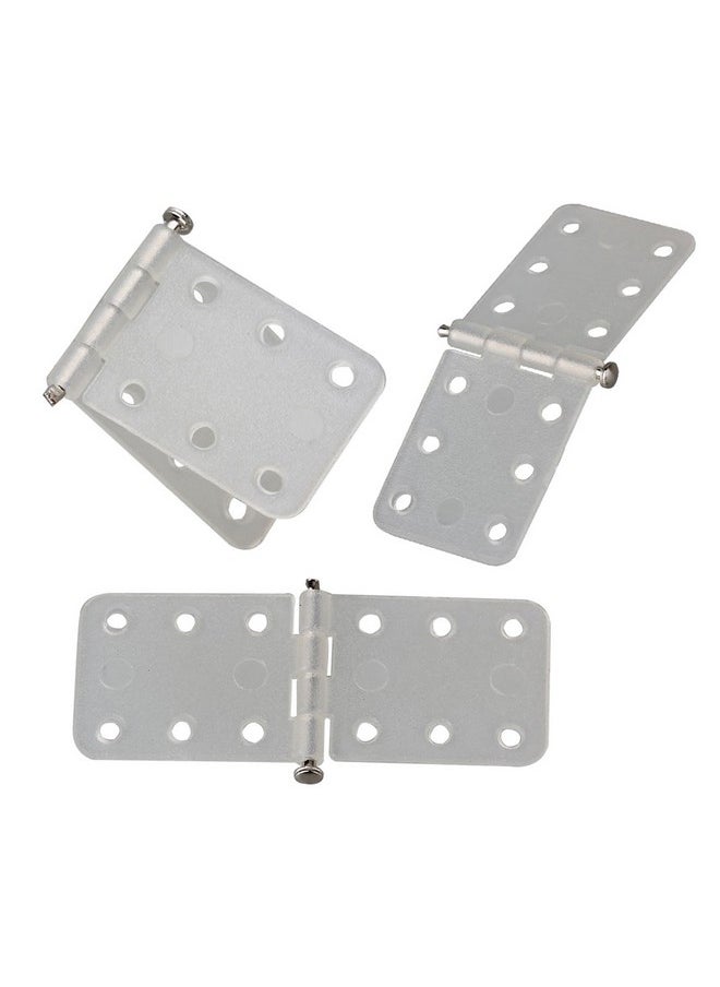 Mxfans 50Pcs 11 X 25 Mm Rc Airplane Plane Pinned Plastic Hinge Rc Airplane Parts Replacement White  - Image 2